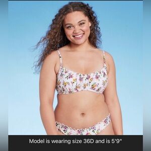 Womens Runched underwire bikini top only